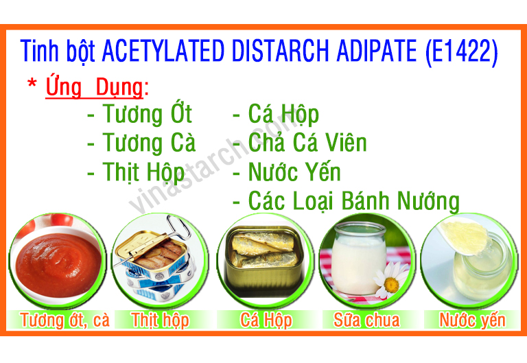 Tinh bột ACETYLATED DISTARCH ADIPATE (E1422)    
