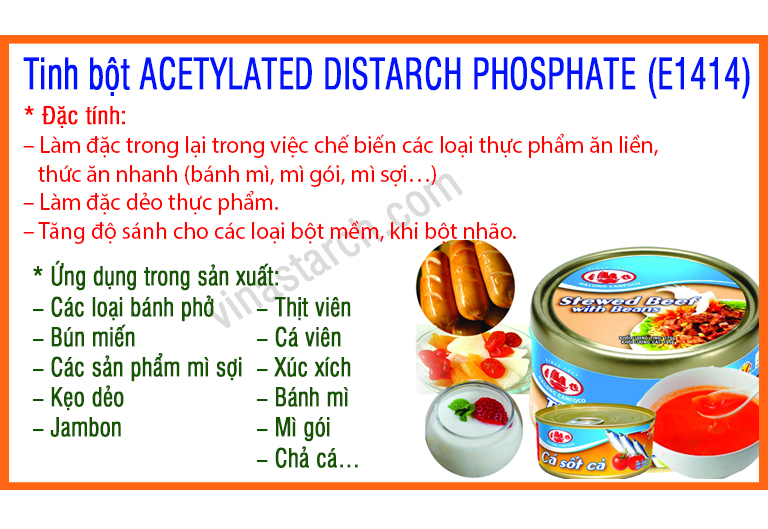 Tinh bột ACETYLATED DISTARCH PHOSPHATE (E1414)