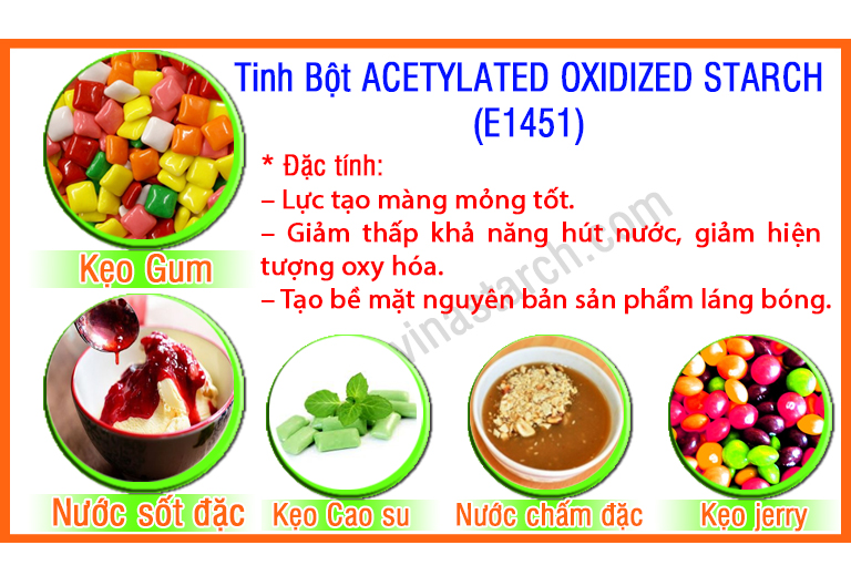 Tinh Bột ACETYLATED OXIDIZED STARCH (E1451) 
